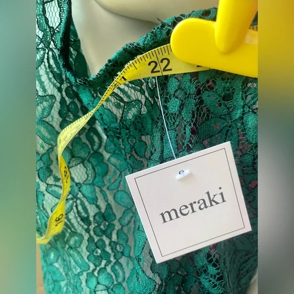 NWT Crochet see true green top with cap sleeves size XL - Picture 9 of 15